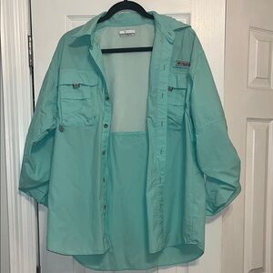 Columbia Light Blue Button-Up Shirt